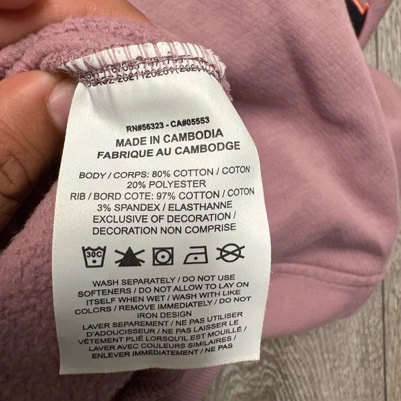 Nike Women's Mauve Cropped Sweatshirt - Picture 6 of 8